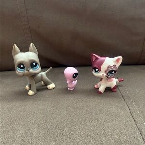 Littlest Pet Shop Brown and Pink Animal Figures